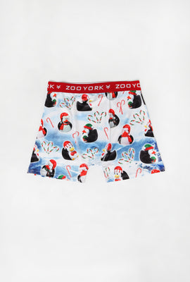 Boxer Imprimé Pingouins de Noël Zoo York Junior