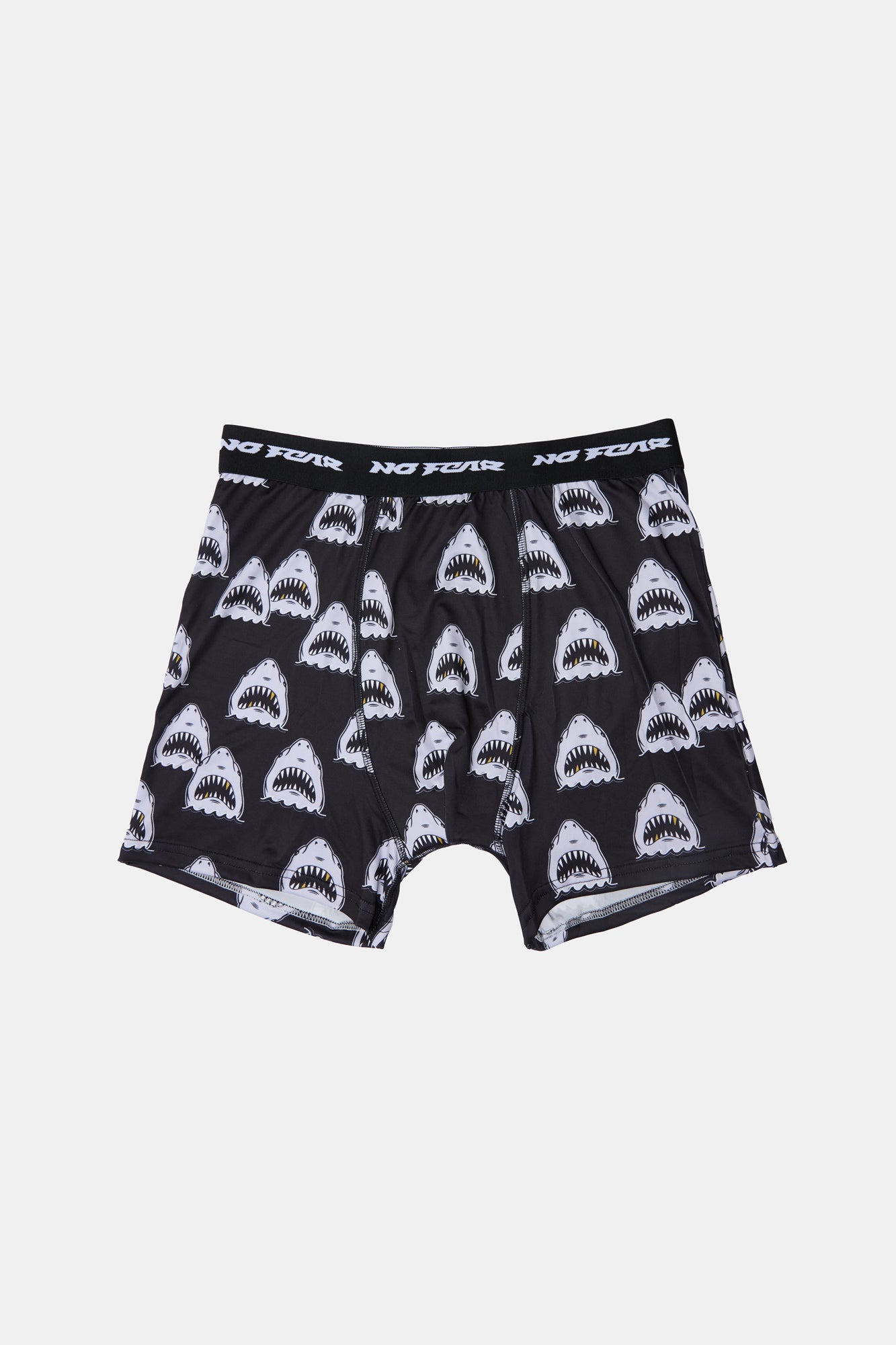 No Fear Youth Shark Attack Boxer Brief - Black with White /