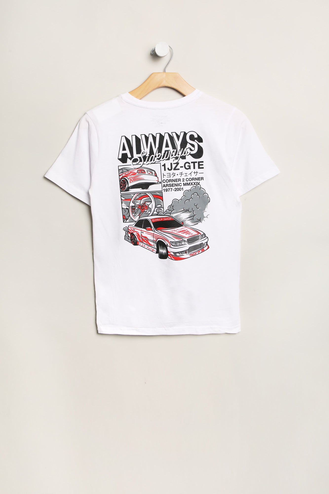 Arsenic Youth Always Sideways T-Shirt - White /