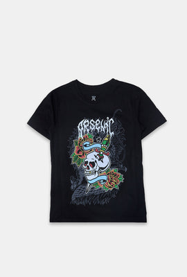 Arsenic Youth Skull Tattoo Graphic T-Shirt