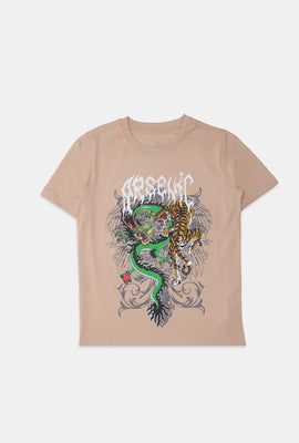Arsenic Youth Dragon & Tiger Graphic T-Shirt