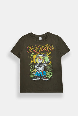 T-shirt imprimé ours en peluche graffiti Arsenic junior