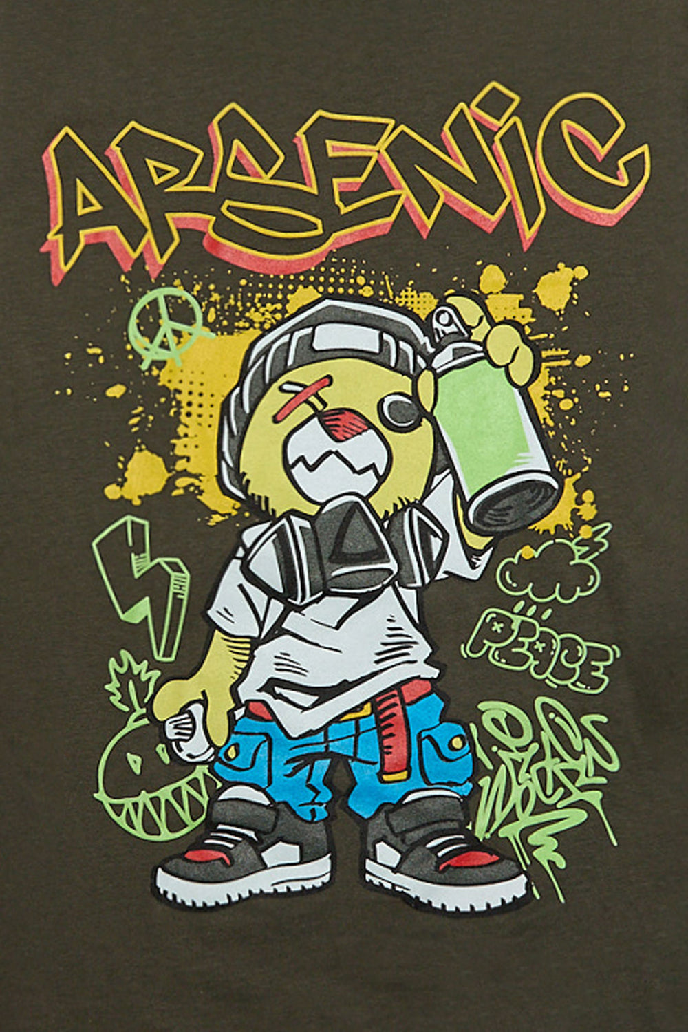 T-shirt imprimé ours en peluche graffiti Arsenic junior T-shirt imprimé ours en peluche graffiti Arsenic junior