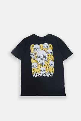 T-shirt imprimé crânes smileys Arsenic junior