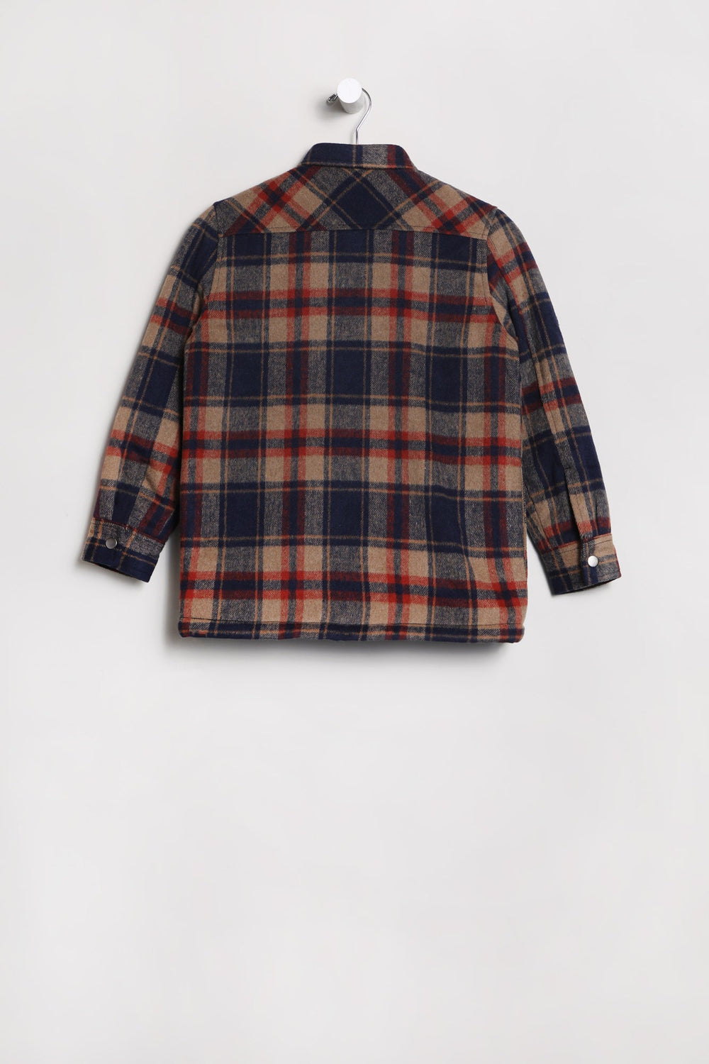 West49 Youth Sherpa Lined Flannel Shacket Brown