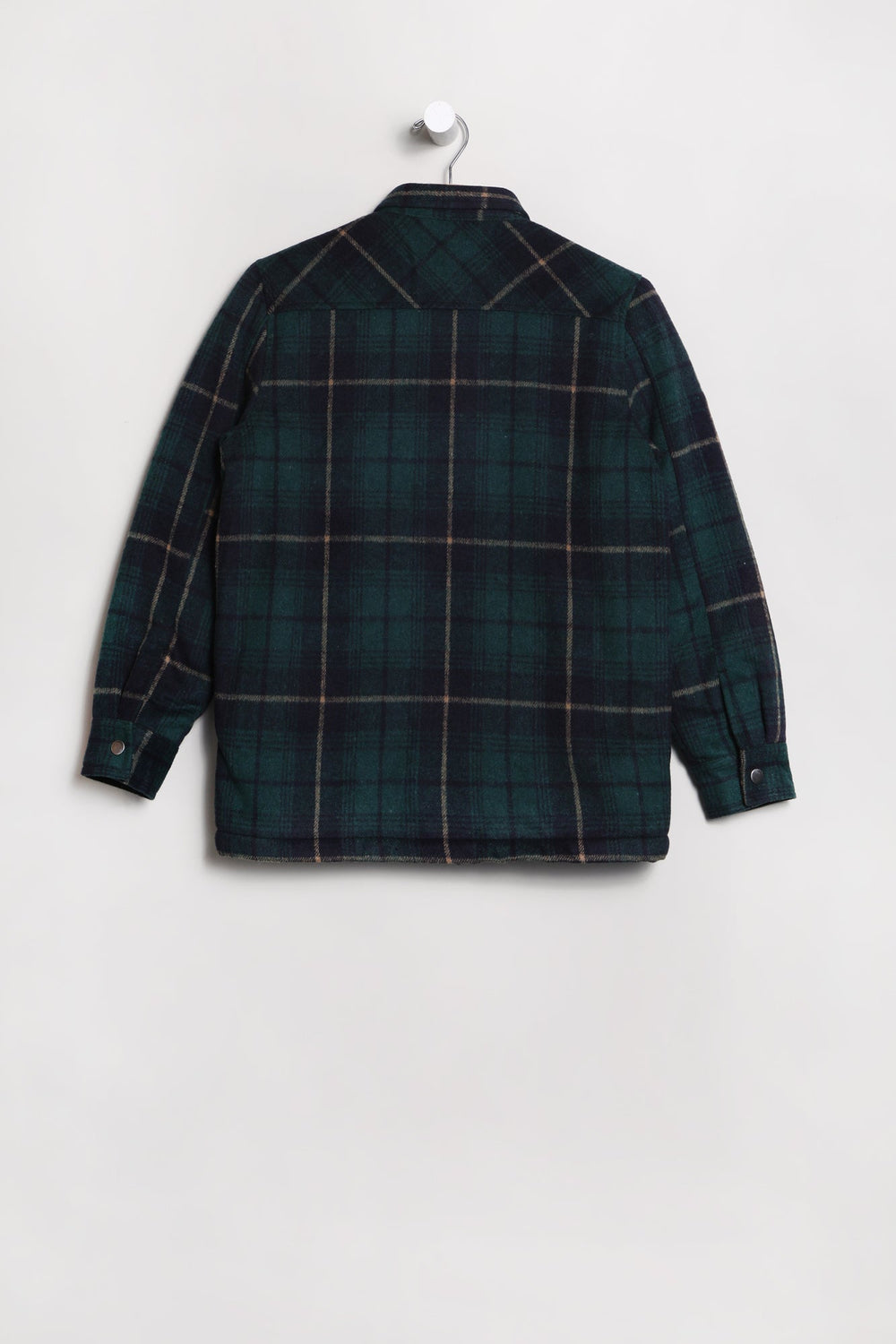 West49 Youth Sherpa Lined Flannel Shacket Green
