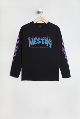 West49 Youth Flame Logo Long Sleeve Top