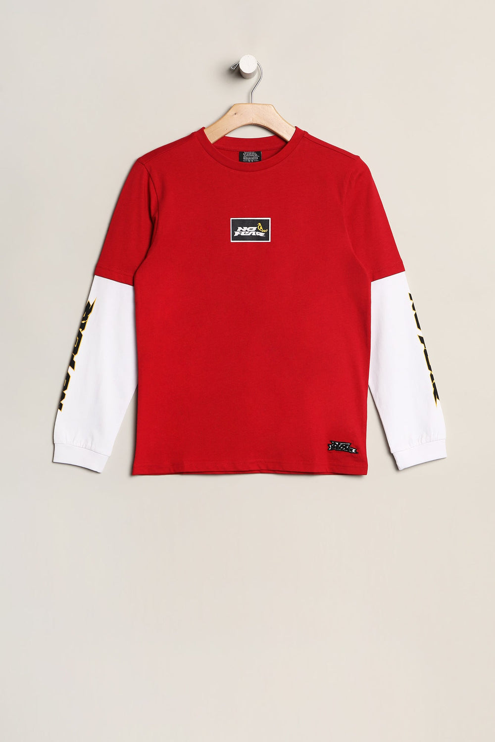 No Fear Youth Hang Down Long Sleeve Top Red