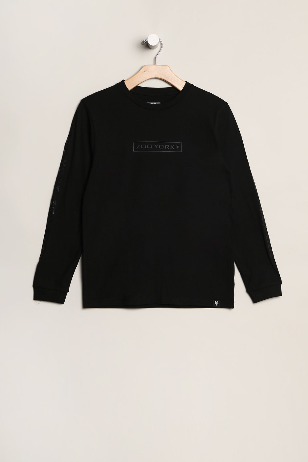 Zoo York Youth Box Logo Long Sleeve Top Black
