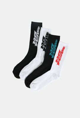 No Fear Youth 4-Pack Athletic Crew Socks