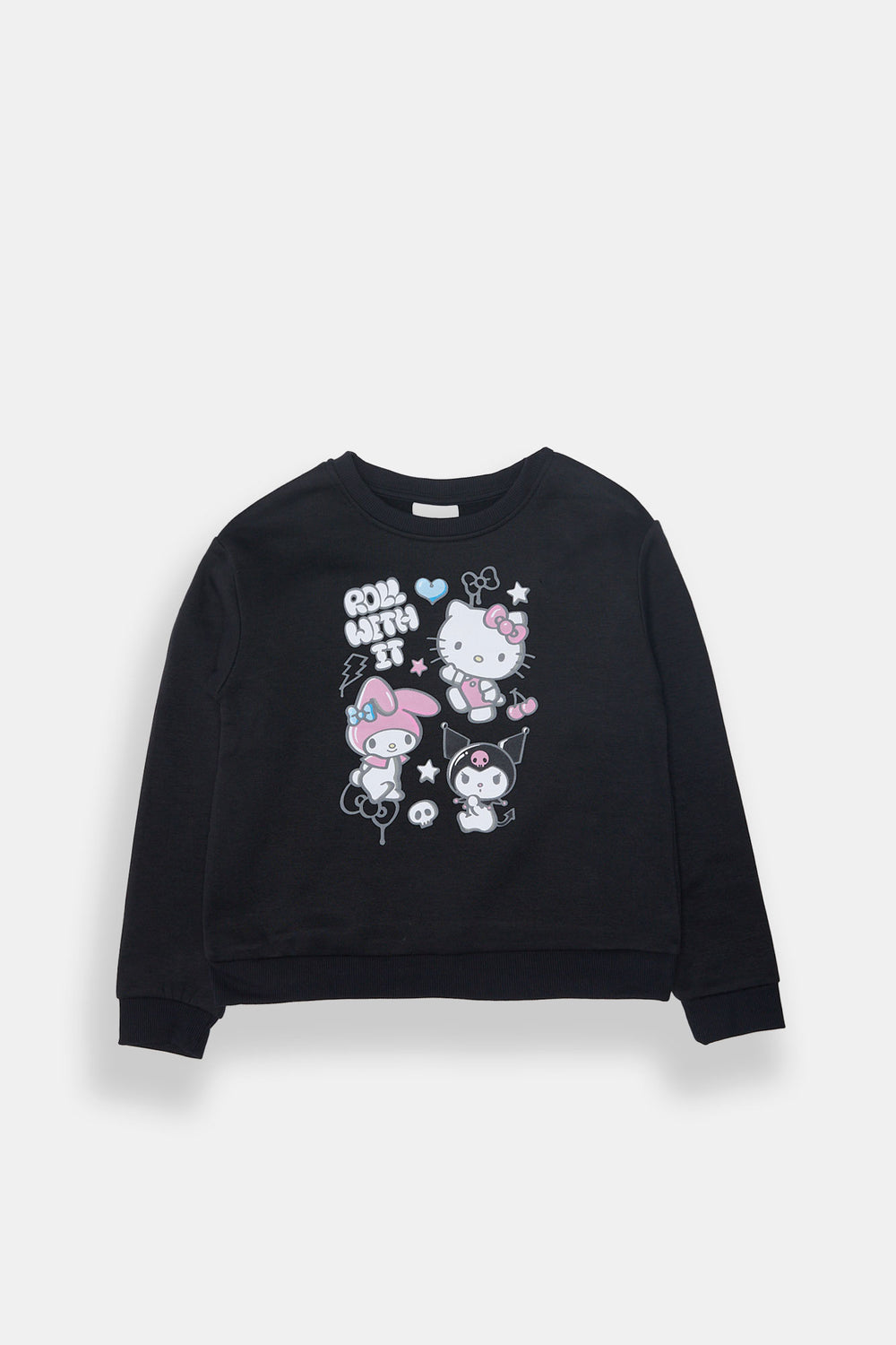Girls Hello Kitty Roll With It Graphic Sweatshirt Girls Hello Kitty Roll With It Graphic Sweatshirt