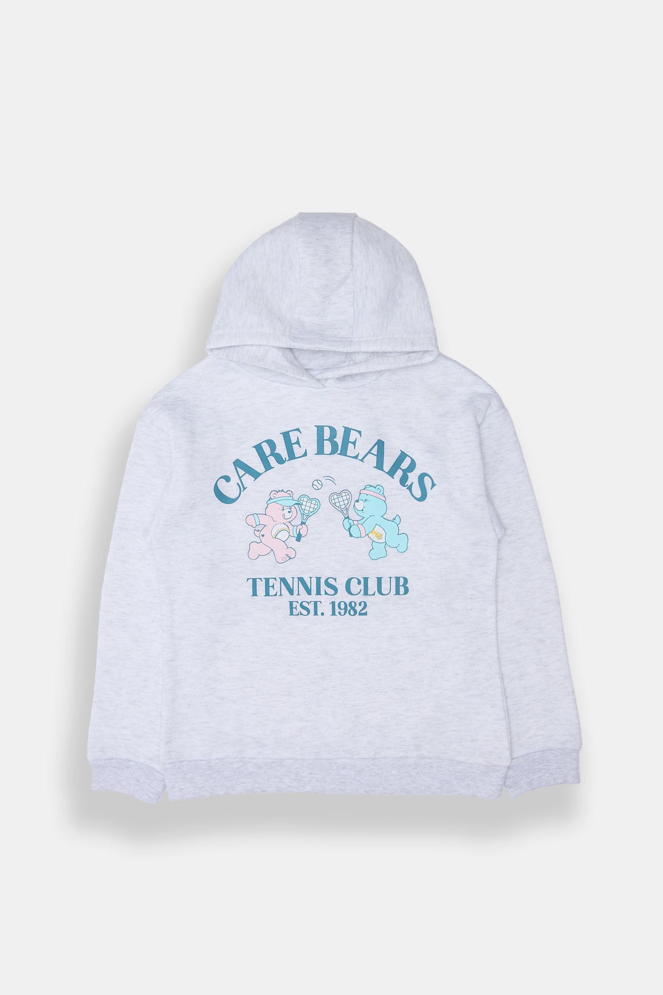 Girls Care Bears Tennis Graphic Hoodie - Heather Grey /