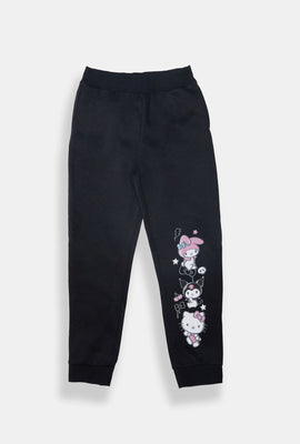 Jogger en molleton imprimé Hello Kitty & Friends fille