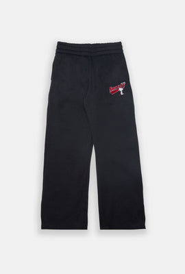Girls Snoopy Varsity Wide-Leg Sweatpant