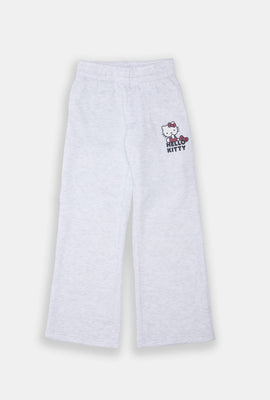 Girls Hello Kitty Graphic Wide-Leg Sweatpant