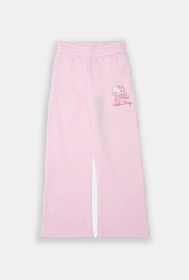 Girls Hello Kitty Bow Wide-Leg Sweatpant