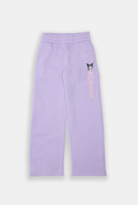 Girls Kuromi Wide-Leg Sweatpant