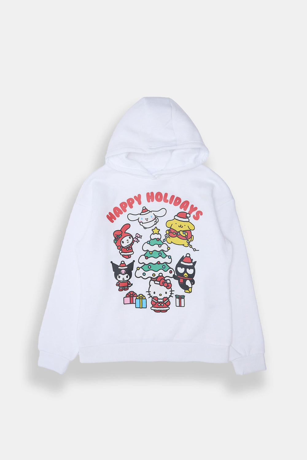 Haut à capuchon imprimé Happy Holidays Hello Kitty fille Haut à capuchon imprimé Happy Holidays Hello Kitty fille