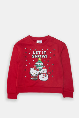 Girls Hello Kitty Let It Snow! Graphic Sweatshirt