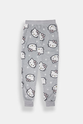Pantalon de pyjama en peluche scintillant Hello Kitty fille