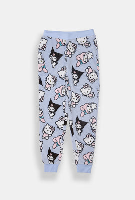 Pantalon de pyjama en peluche Kuromi My Melody fille