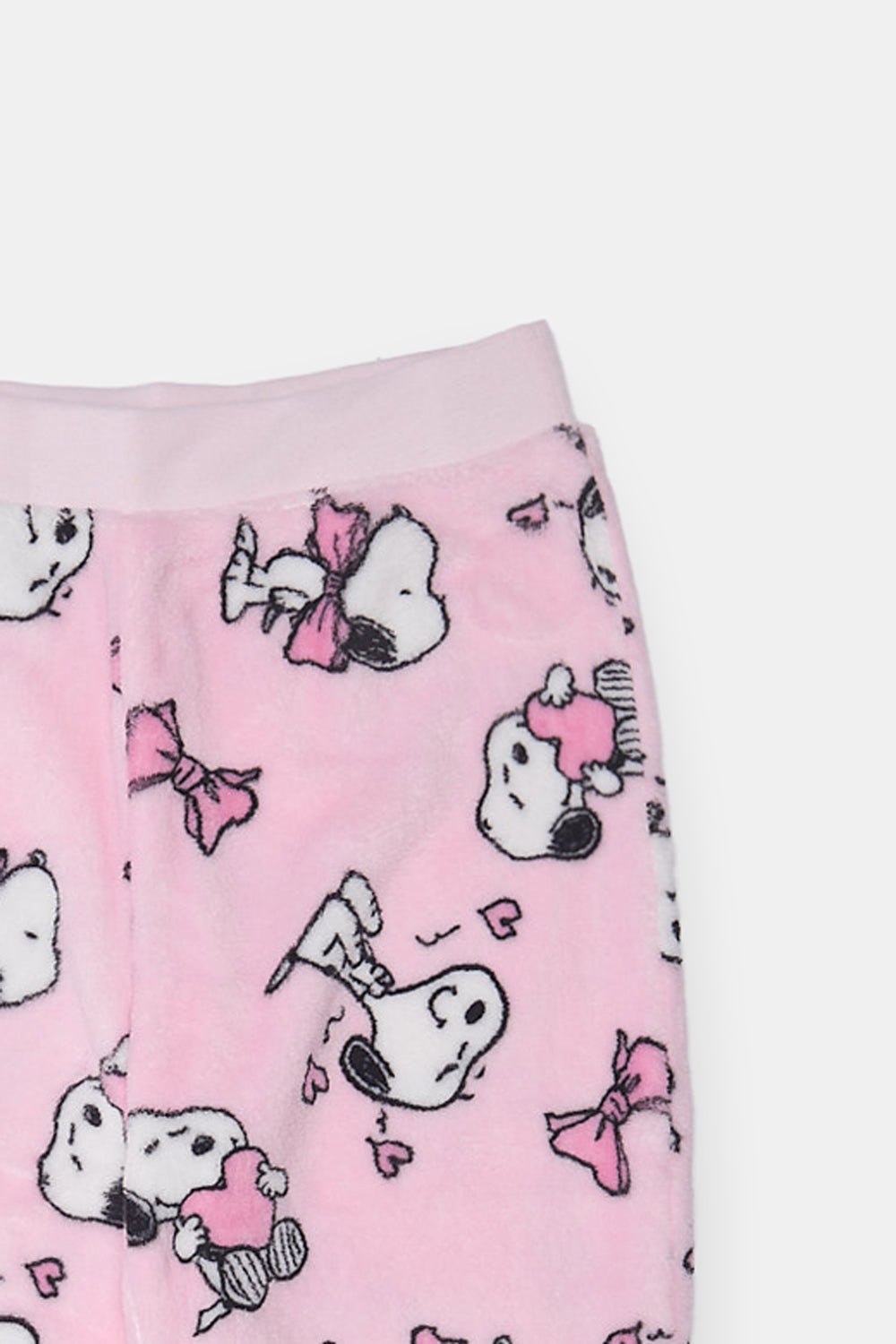 Pantalon de pyjama en peluche coeurs Snoopy fille Pantalon de pyjama en peluche coeurs Snoopy fille