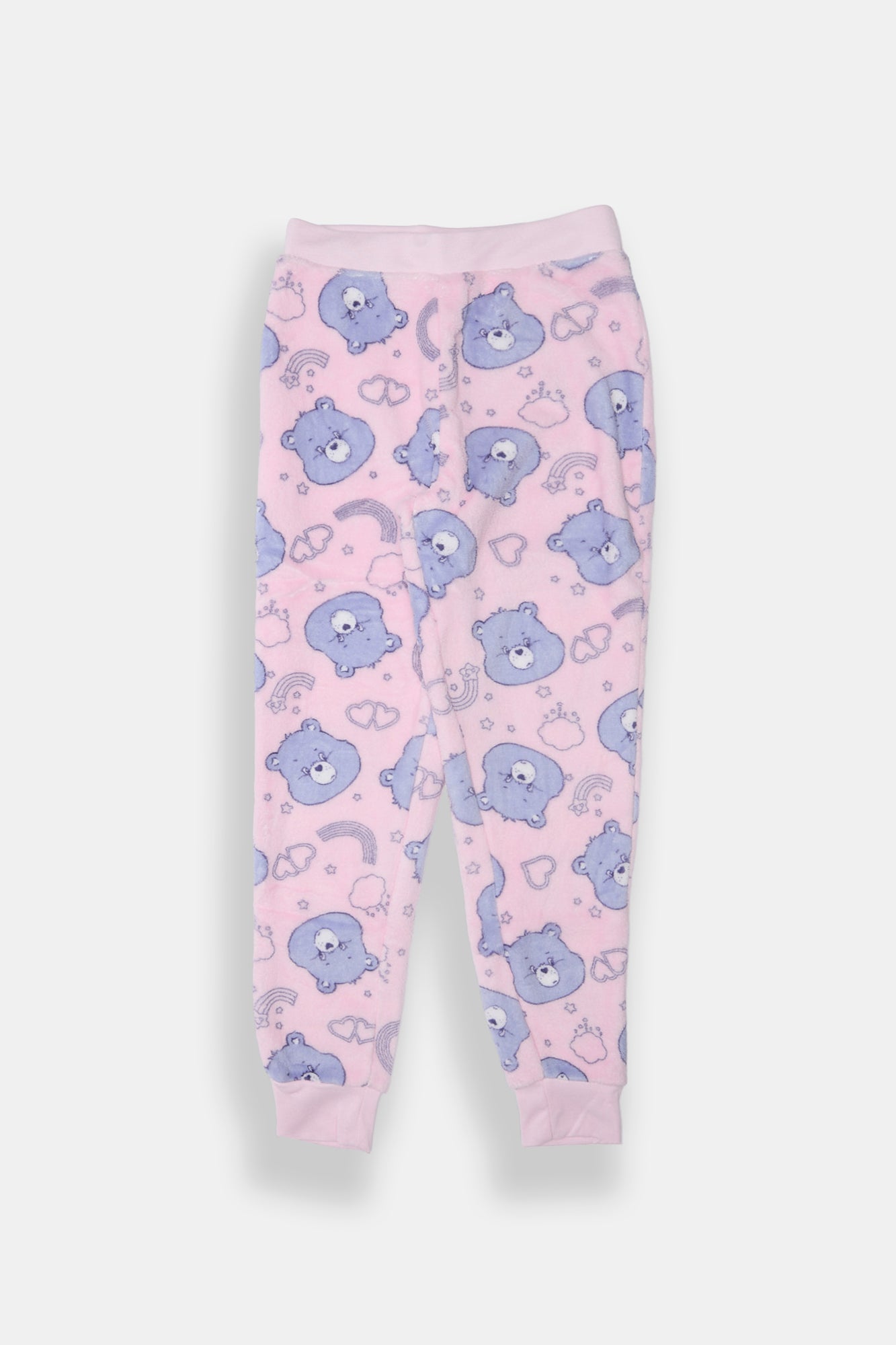 Girls Care Bears Plush Pajama Pant - Light Pink /