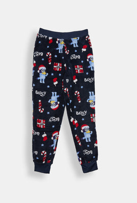 Girls Bluey Christmas Plush Pajama Pant