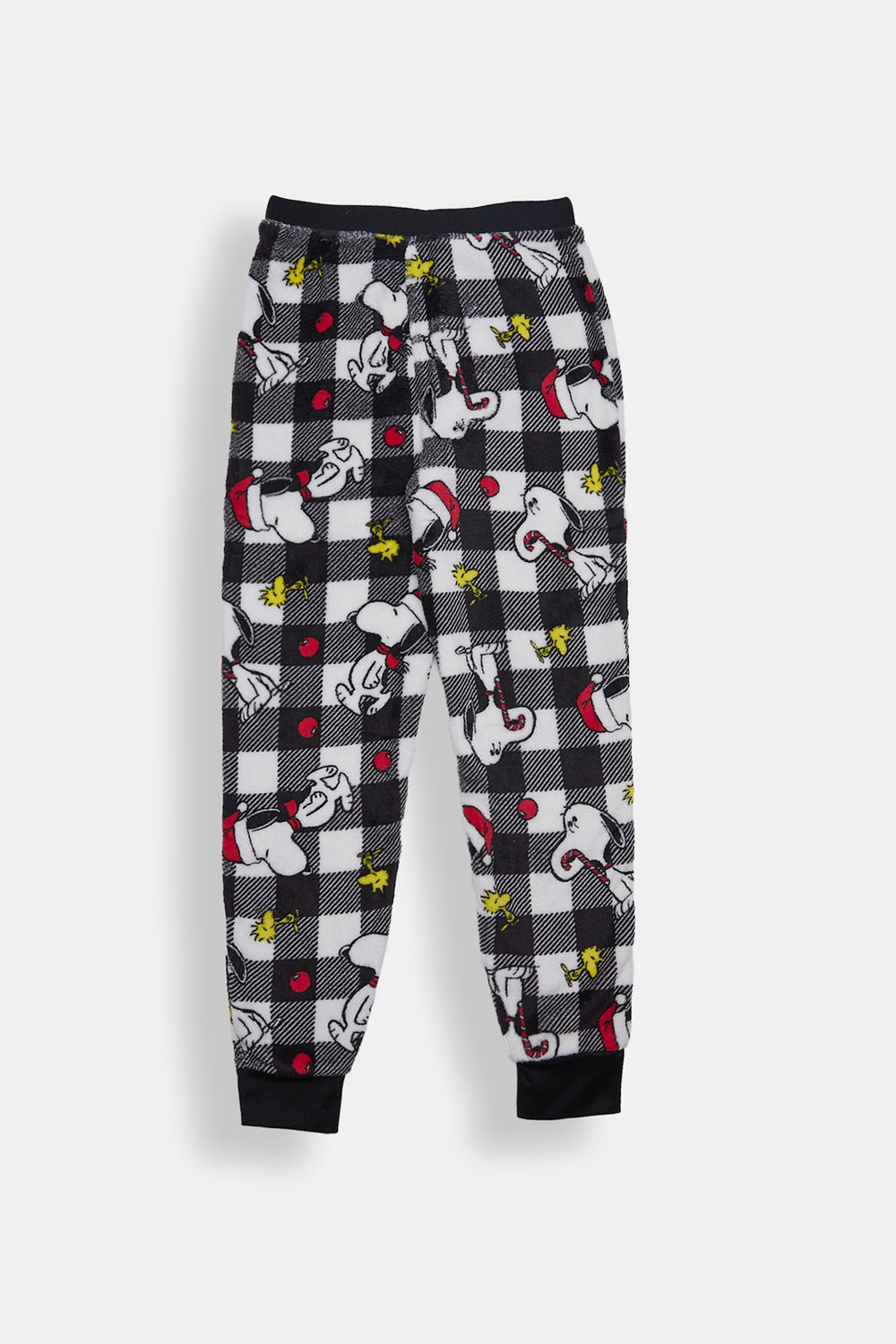 Pantalon de pyjama en peluche à carreaux Snoopy fille Pantalon de pyjama en peluche à carreaux Snoopy fille