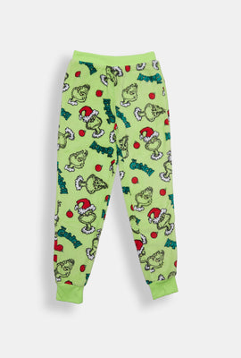 Girls The Grinch Ornament Plush Pajama Pant