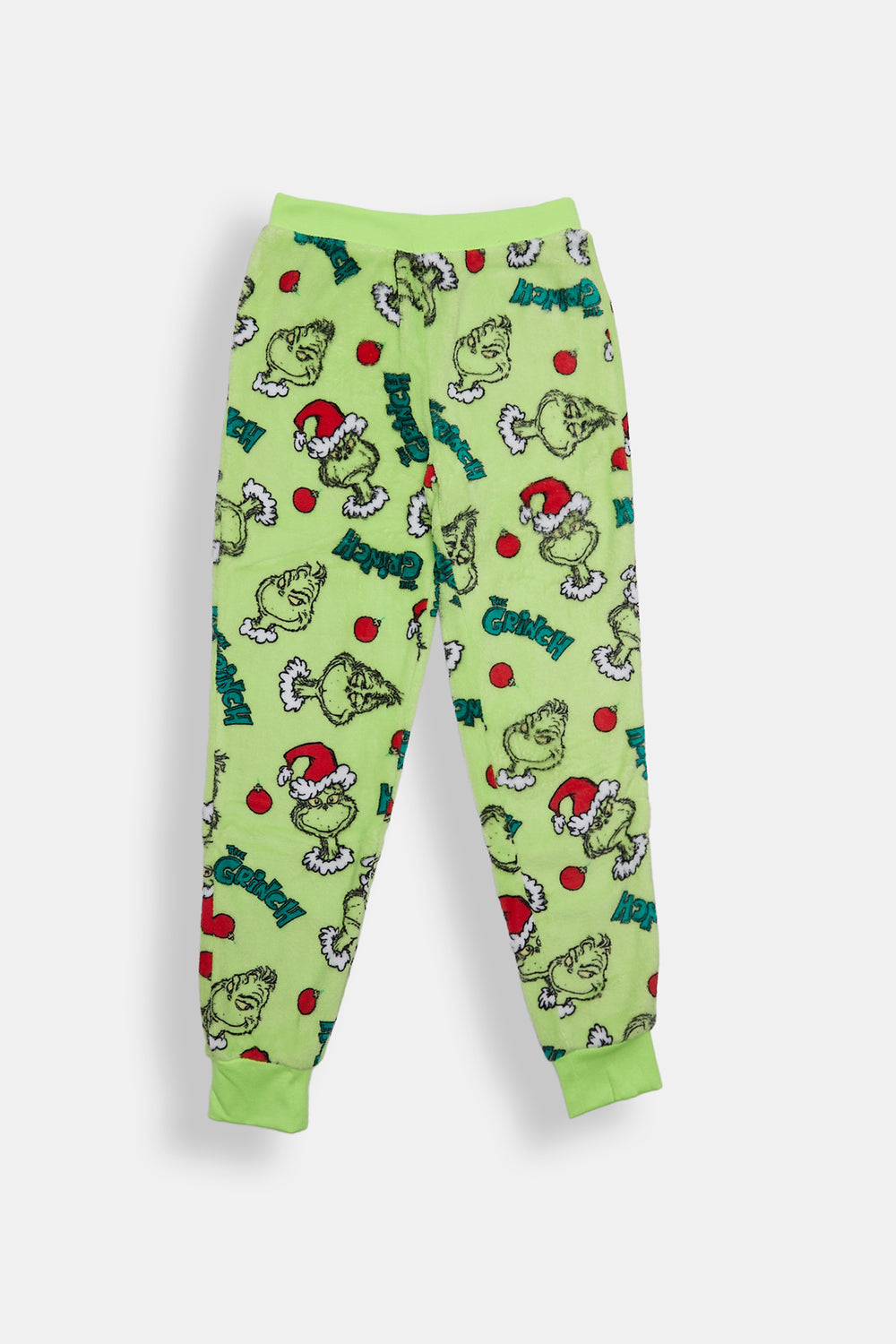 Pantalon de pyjama en peluche boules de Noël The Grinch fille Pantalon de pyjama en peluche boules de Noël The Grinch fille