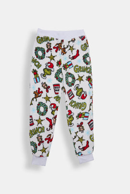 Girls The Grinch Christmas Plush Pajama Pant