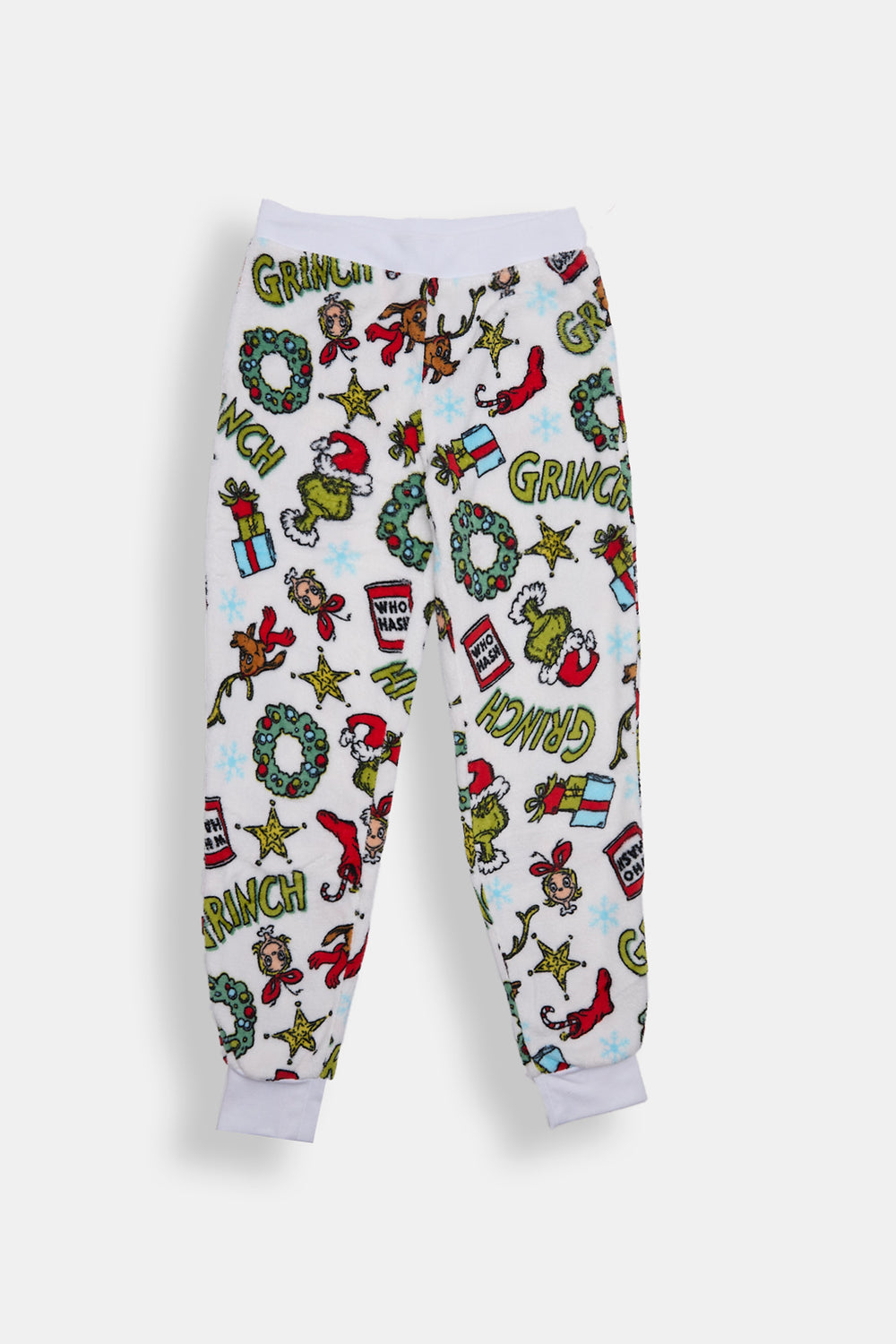 Pantalon de pyjama en peluche The Grinch de Noël fille Pantalon de pyjama en peluche The Grinch de Noël fille