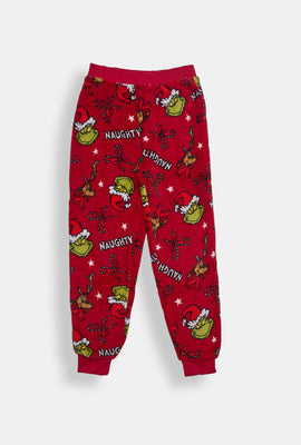 Girls The Grinch Naughty Plush Pajama Pant