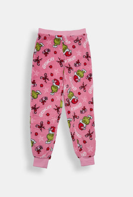 Girls The Grinch Grinchy Plush Pajama Pant