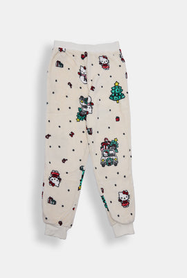 Girls Hello Kitty Christmas Tree Plush Pajama Pant