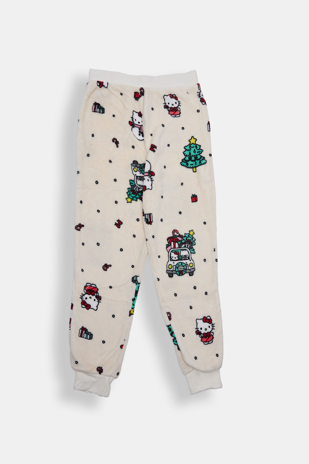 Pantalon de pyjama en peluche sapin de Noël Hello Kitty fille Pantalon de pyjama en peluche sapin de Noël Hello Kitty fille