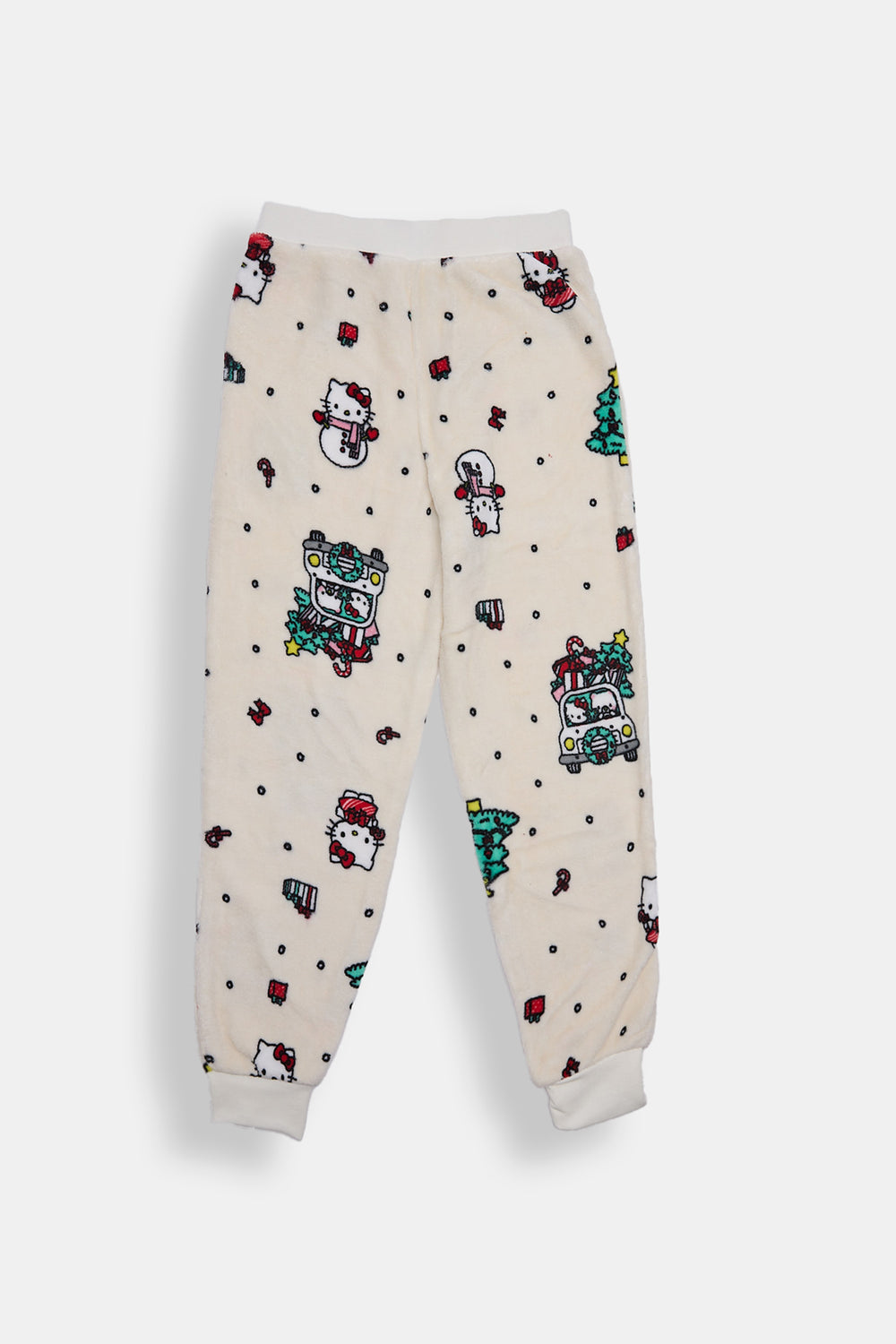 Pantalon de pyjama en peluche sapin de Noël Hello Kitty fille Pantalon de pyjama en peluche sapin de Noël Hello Kitty fille