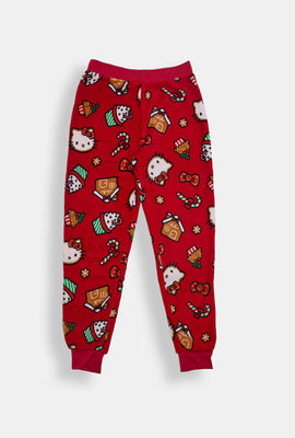 Girls Hello Kitty Cupcake Plush Pajama Pant