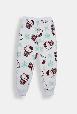 Girls Hello Kitty Snowflake Plush Pajama Pant