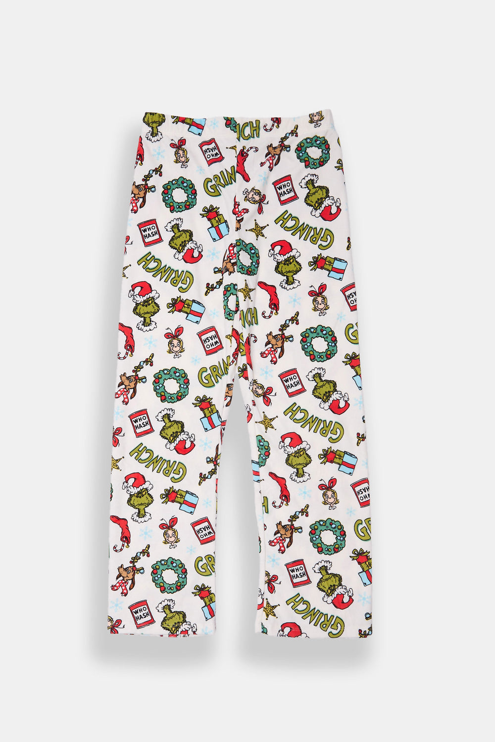 Ensemble de pyjama 2 pièces imprimé couronne de Noël The Grinch fille Ensemble de pyjama 2 pièces imprimé couronne de Noël The Grinch fille