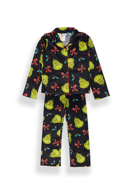 Ensemble de pyjama 2 pièces imprimé noeuds The Grinch fille