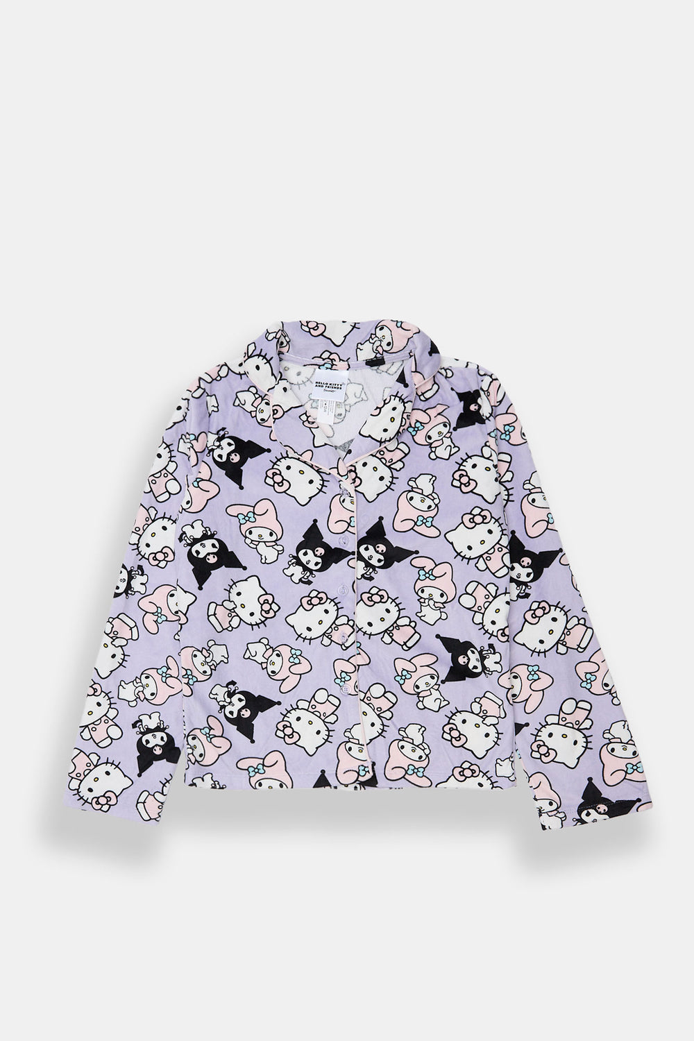 Girls' Hello Kitty And Friends 2-Piece Velour Pajama Shirt & Pants Set Girls' Hello Kitty And Friends 2-Piece Velour Pajama Shirt & Pants Set