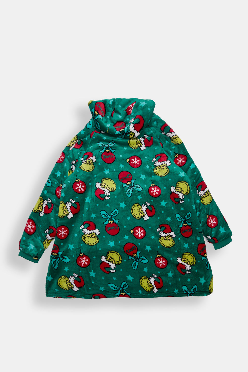 Girls The Grinch Ornaments Oversized Blanket Hoodie Girls The Grinch Ornaments Oversized Blanket Hoodie