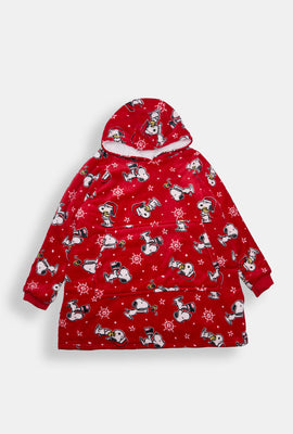 Girls Snoopy Winter Oversized Blanket Hoodie