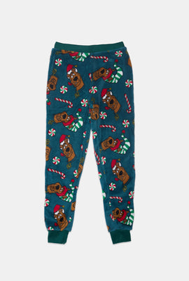 Girls Scooby-Doo Candy Cane Plush Pajama Pant