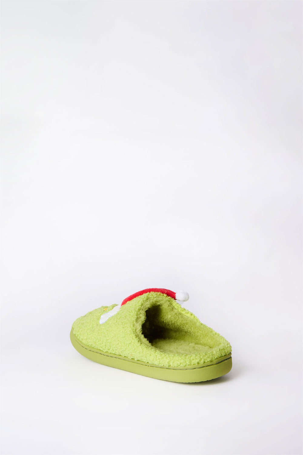 Pantoufles peluche Le Grinch avec chapeau du Père Noël fille Pantoufles peluche Le Grinch avec chapeau du Père Noël fille