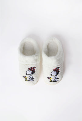 Girls' Peanuts Snoopy Plush Slippers