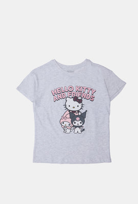 Girls Hello Kitty And Friends Glitter T-Shirt