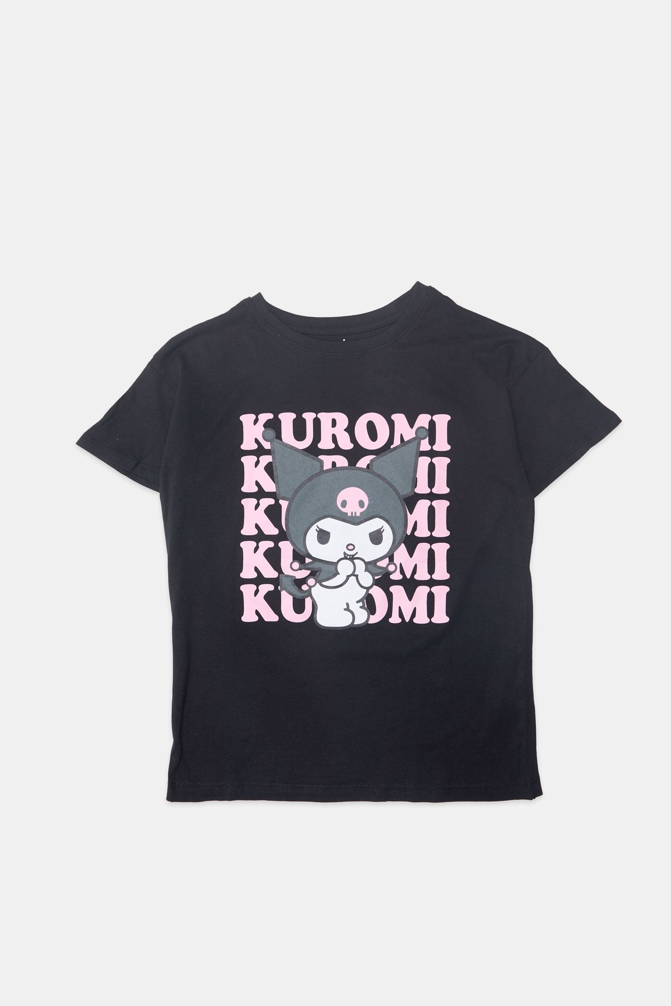 Girls Kuromi Graphic T-Shirt - Black /
